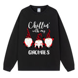 Christmas hoodie Christmas three little people print
