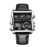 Lige New Electronic Quartz Dual Display Watch Men's Waterproof Watch Multi-Function Electronic Watch Quartz Watch
