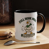 Funny Goose Coffee Mug, Full Honk Mode Duck Mug, Silly Bird Lover Gift, Goose Humor Cup for Coworkers, Animal Lover Coffee Mug