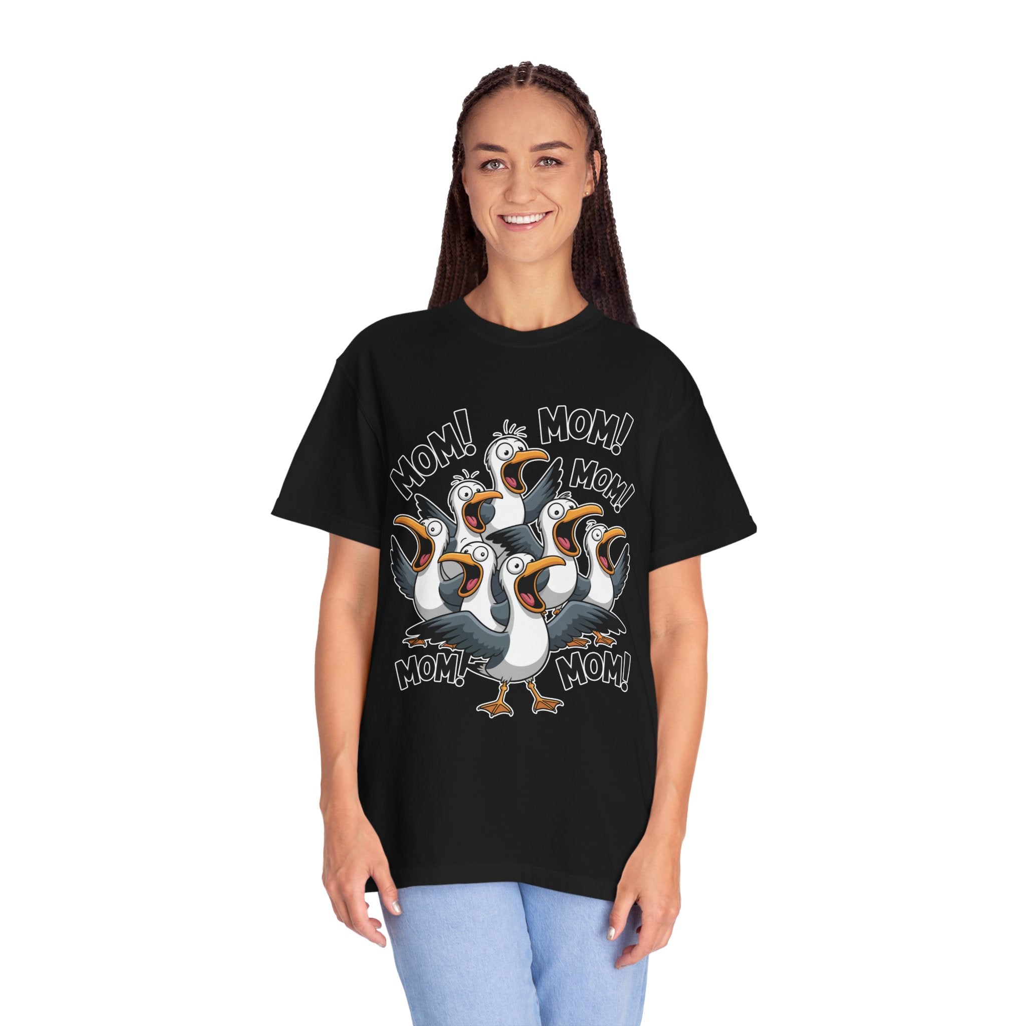 Funny Mom Life Comfort Colors Shirt, Mom Mom Mom Seagull Graphic Tee, Motherhood Humor Shirt, Mother's Day Gift for Moms