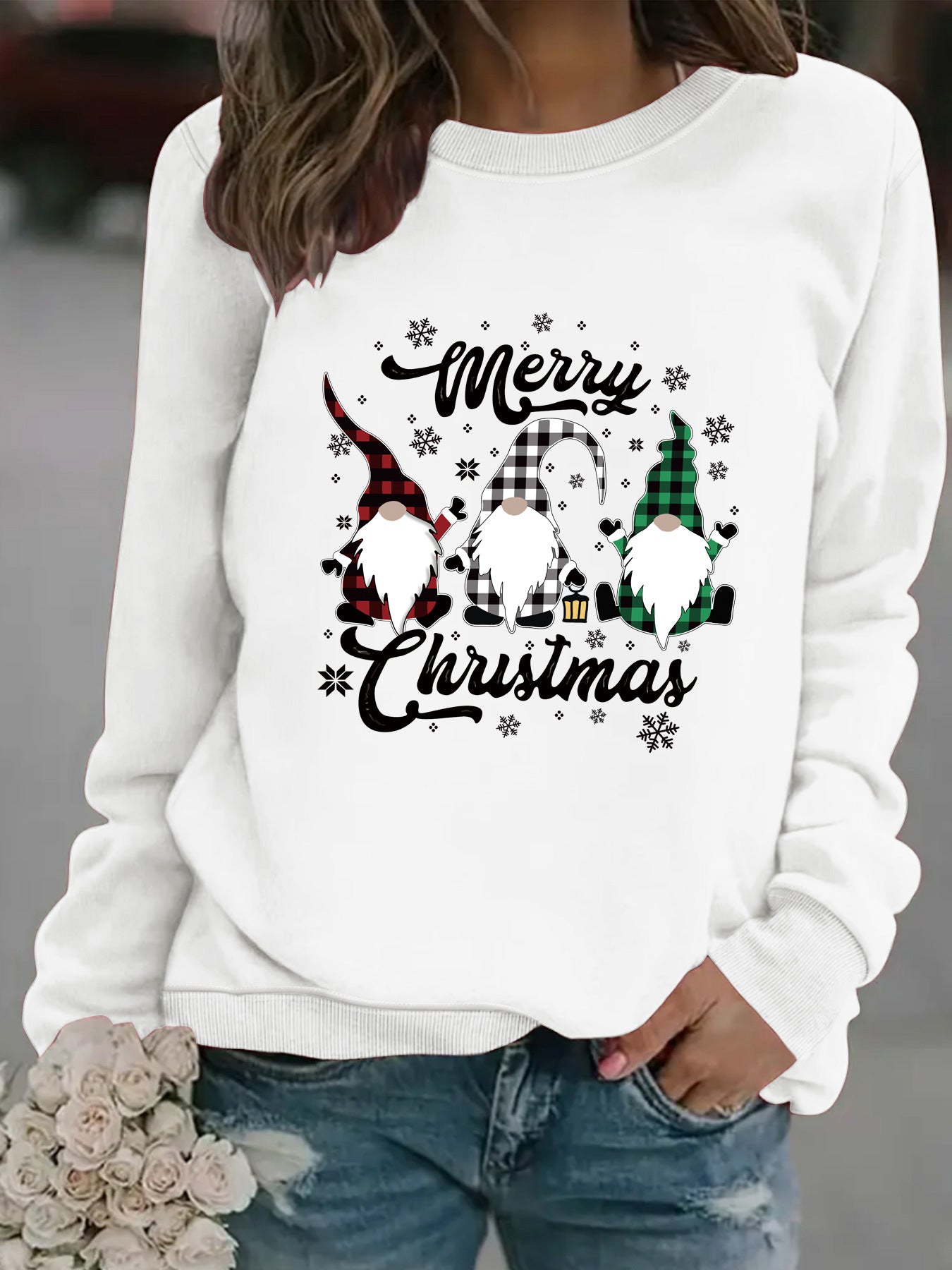 Printed pullover sweatshirt sweatshirt