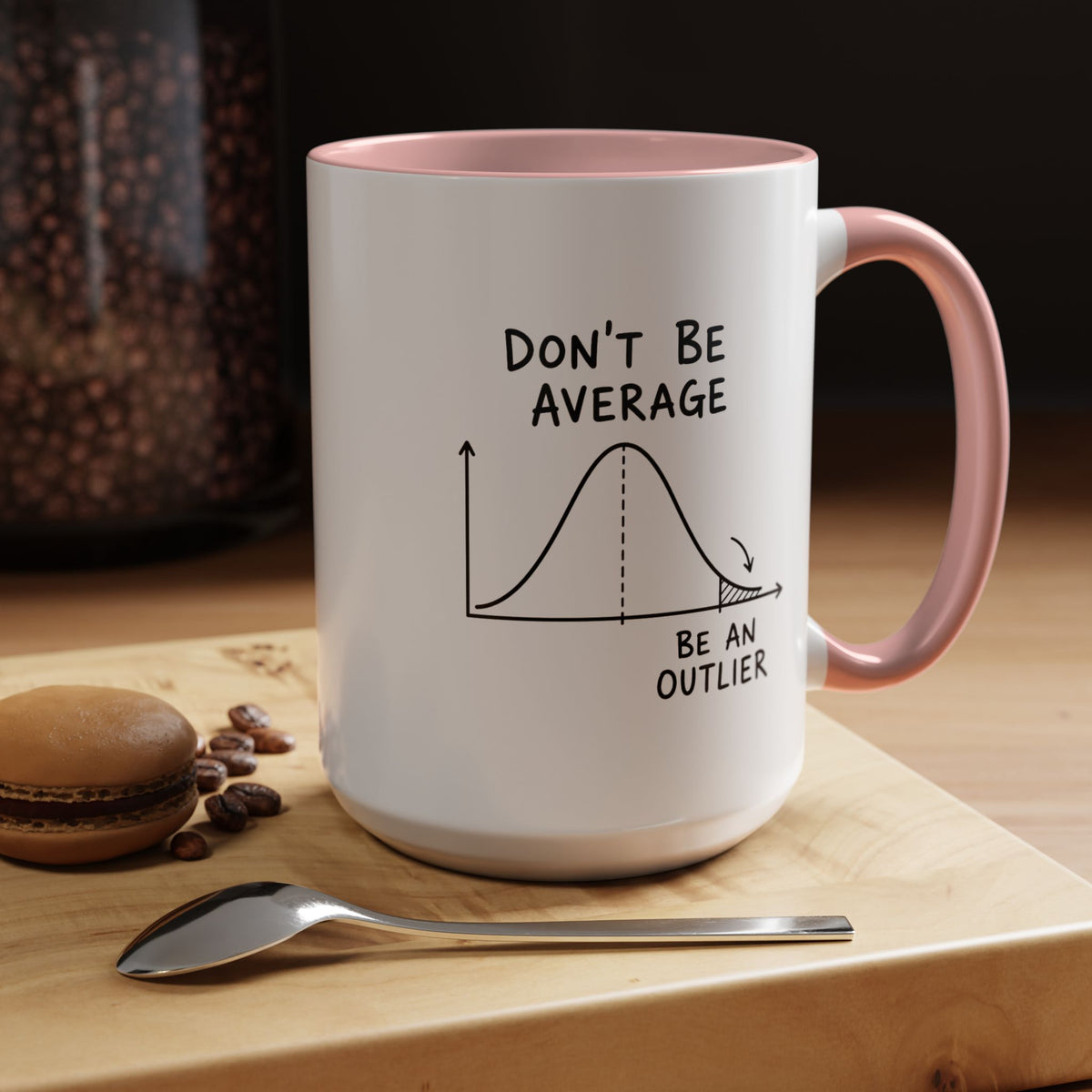 Be an Outlier Coffee Mug, Motivational Math Mug, Statistics Lover Gift, Data Analyst Mug, Inspirational Success Coffee Cup