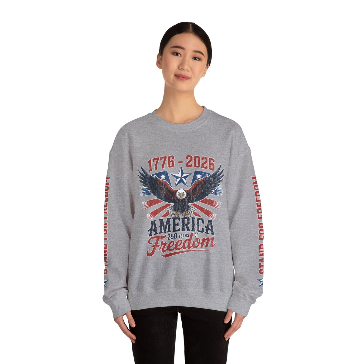 America 250 Sweatshirt 1776 2026, 250th Anniversary USA Pullover, Patriotic Eagle Top, American History Gift, July 4th Outfit