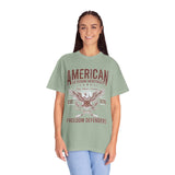 American Veteran Heritage Shirt, Freedom Defenders T-Shirt, Patriotic Eagle Gift, Veterans Day or Military Retirement Tee for Proud Veteran