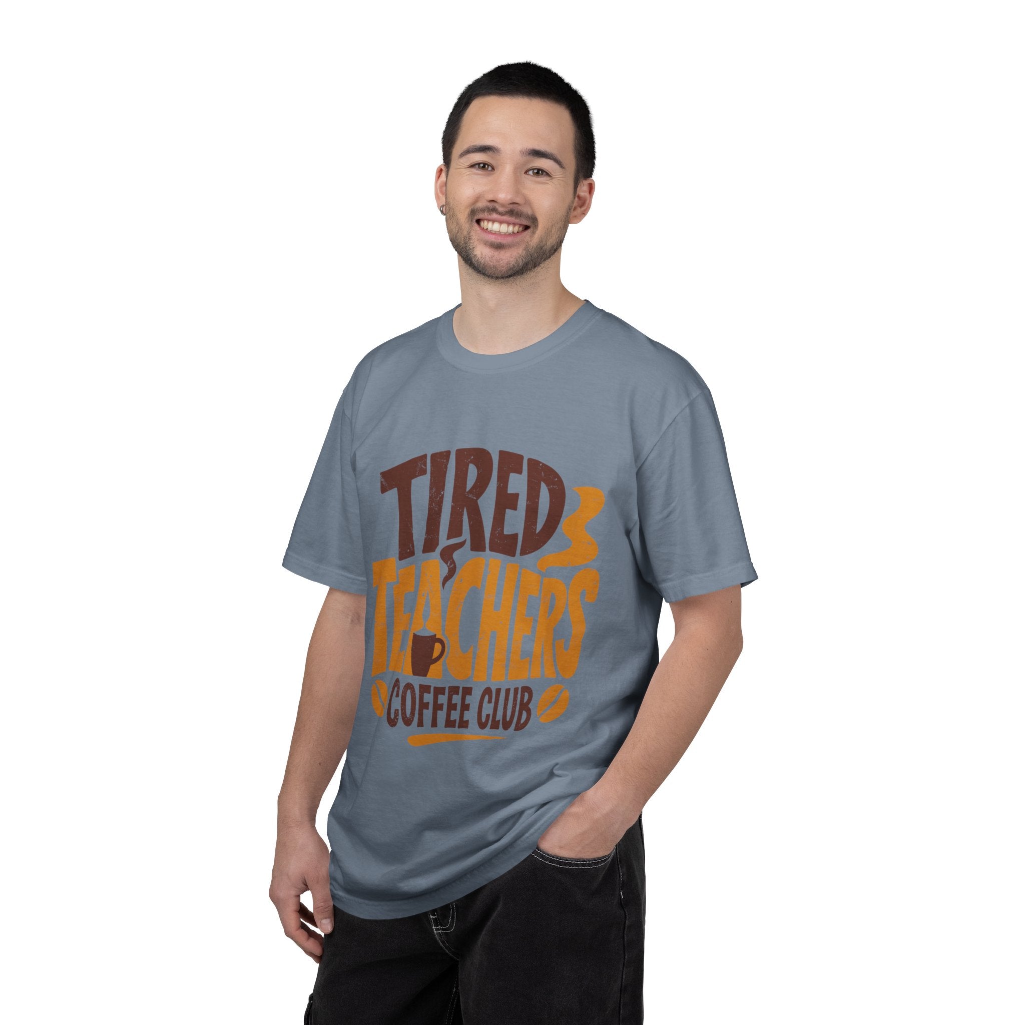 Funny Teacher Coffee Comfort Colors Shirt, Tired Teachers Coffee Club Tee, Teacher Appreciation Gift, Educator Graphic Shirt