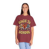 Back to School T-Shirt, Retro Apple Pencil and Book Graphic Tee, Teacher Shirt, First Day Classroom Outfit, Educator Gift, School Staff Top