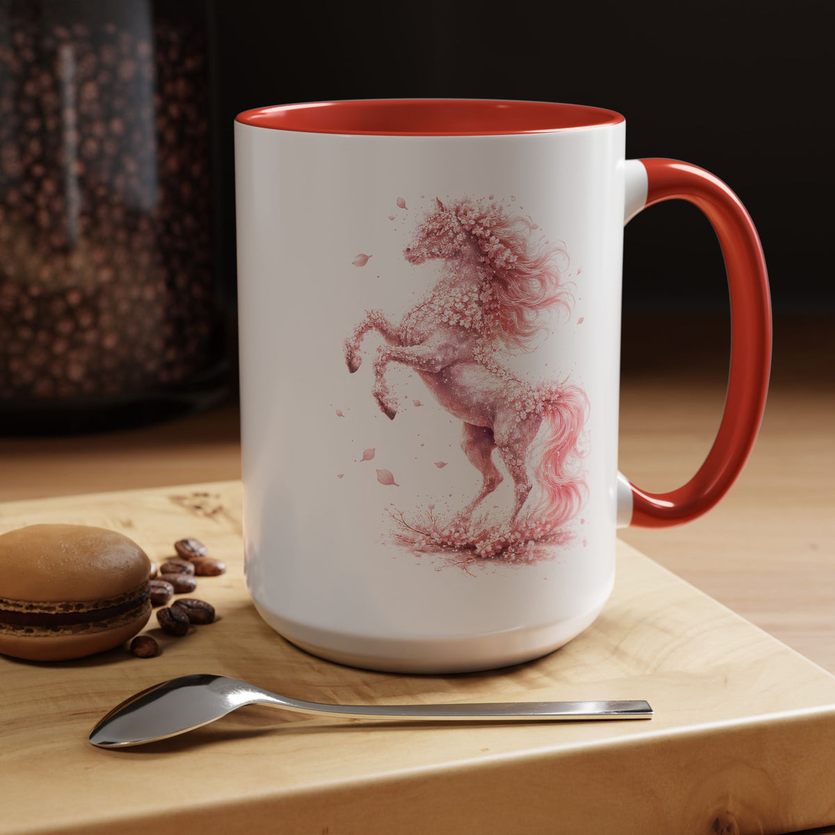 Floral Horse Mug, Horse Lover Gift, Equestrian Coffee Mug, Horse Mom Cup, Horse Art Mug, Ranch Life Gift, Horse Owner Present