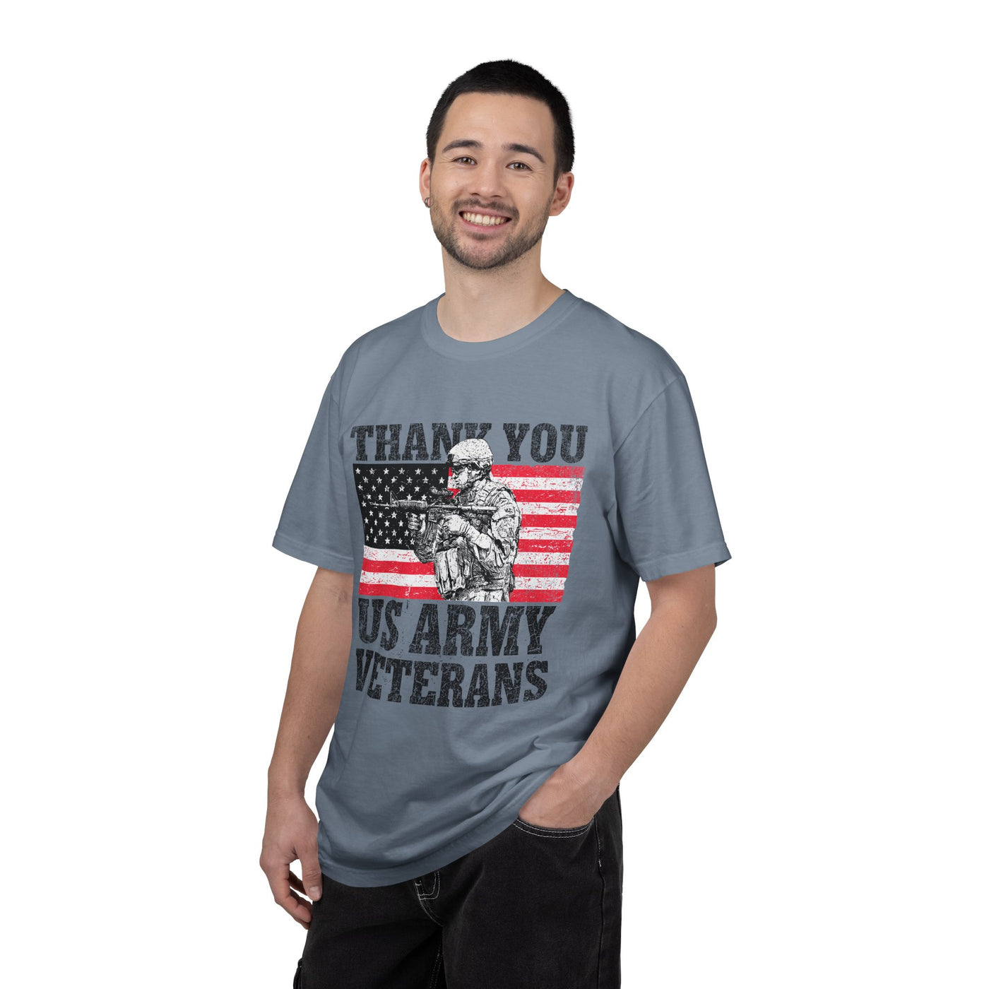 Thank You US Army Veterans Shirt, Patriotic Soldier T-Shirt, Military Appreciation Gift, American Flag Tee for Veterans Day or Retirement