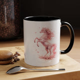 Floral Horse Mug, Horse Lover Gift, Equestrian Coffee Mug, Horse Mom Cup, Horse Art Mug, Ranch Life Gift, Horse Owner Present