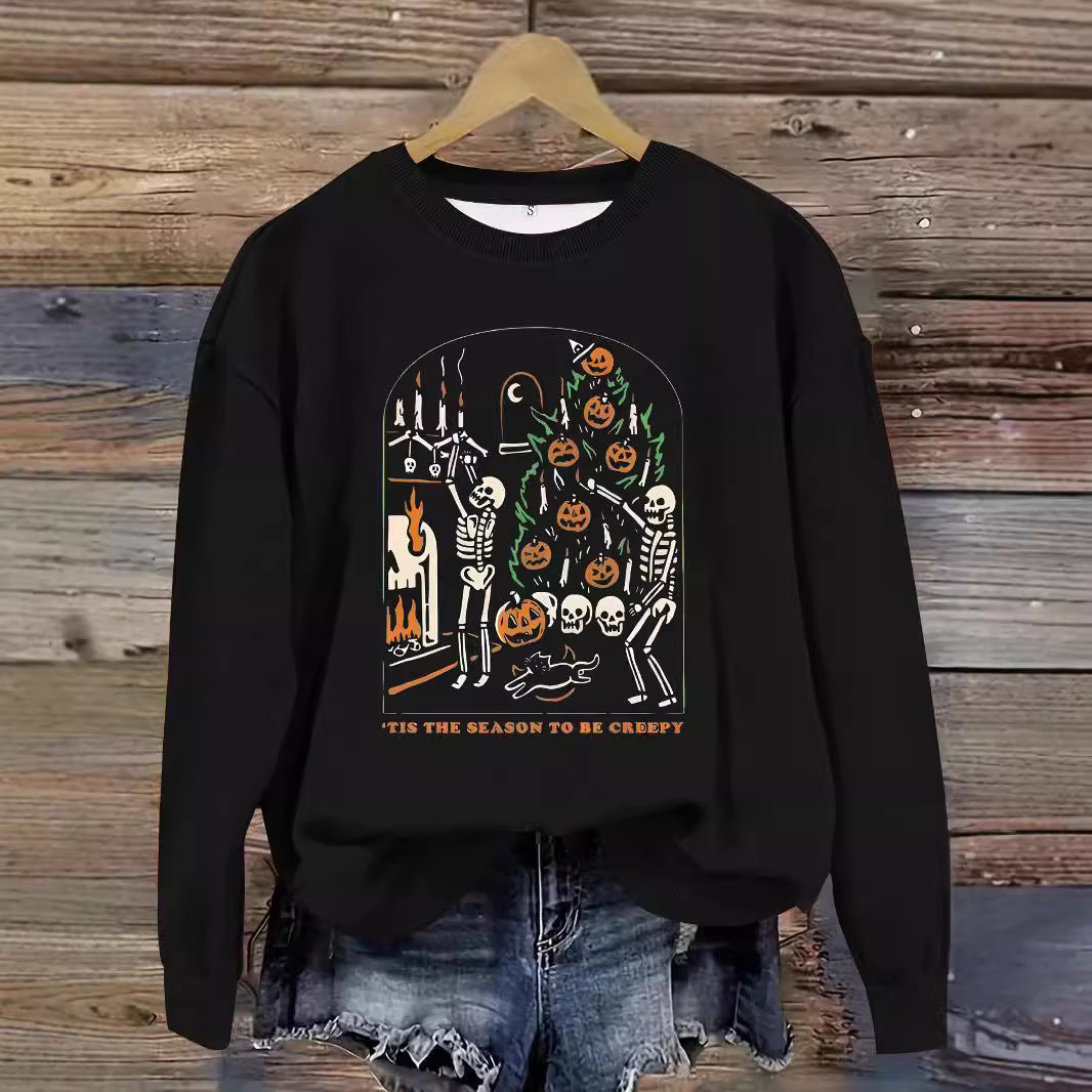 Printed pullover sweatshirt sweatshirt