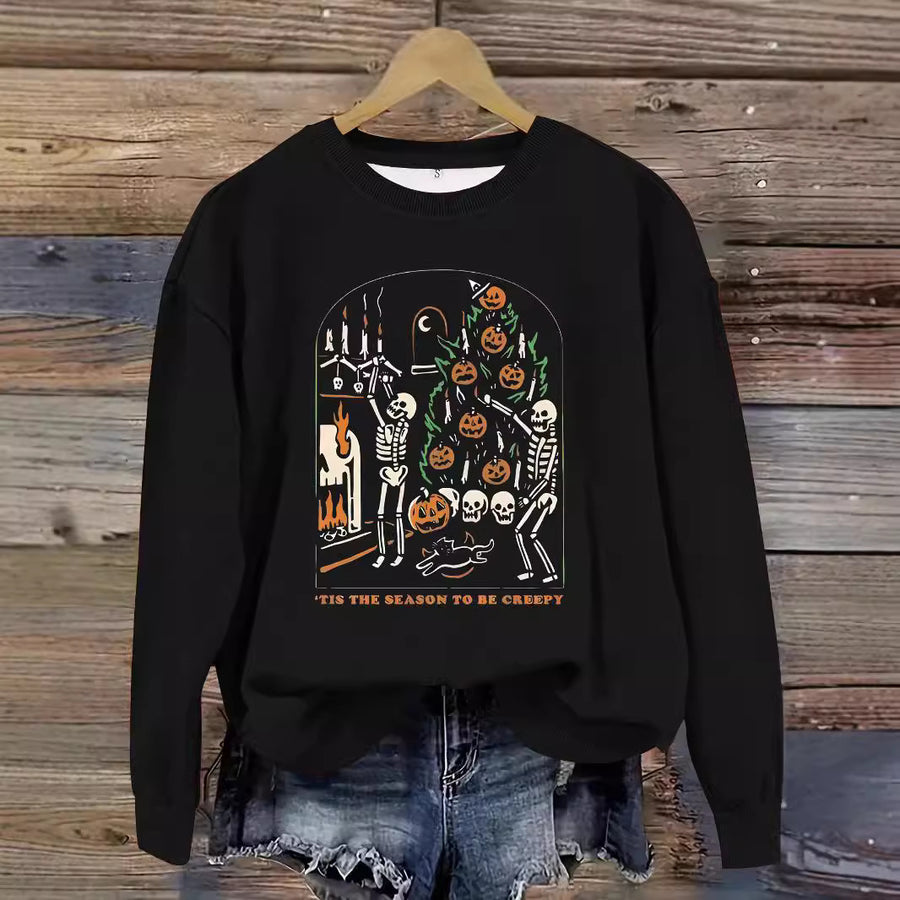 Printed pullover sweatshirt sweatshirt