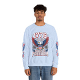 1776 Wings of Freedom Sweatshirt, Patriotic Eagle Pullover, American Flag Crewneck, USA 250th Anniversary Gift, Fourth of July Top