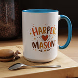 Personalized Couple Name Mug, Custom Names Coffee Mug, Matching Couple Gift, Anniversary Present for Husband and Wife, Romantic Mug