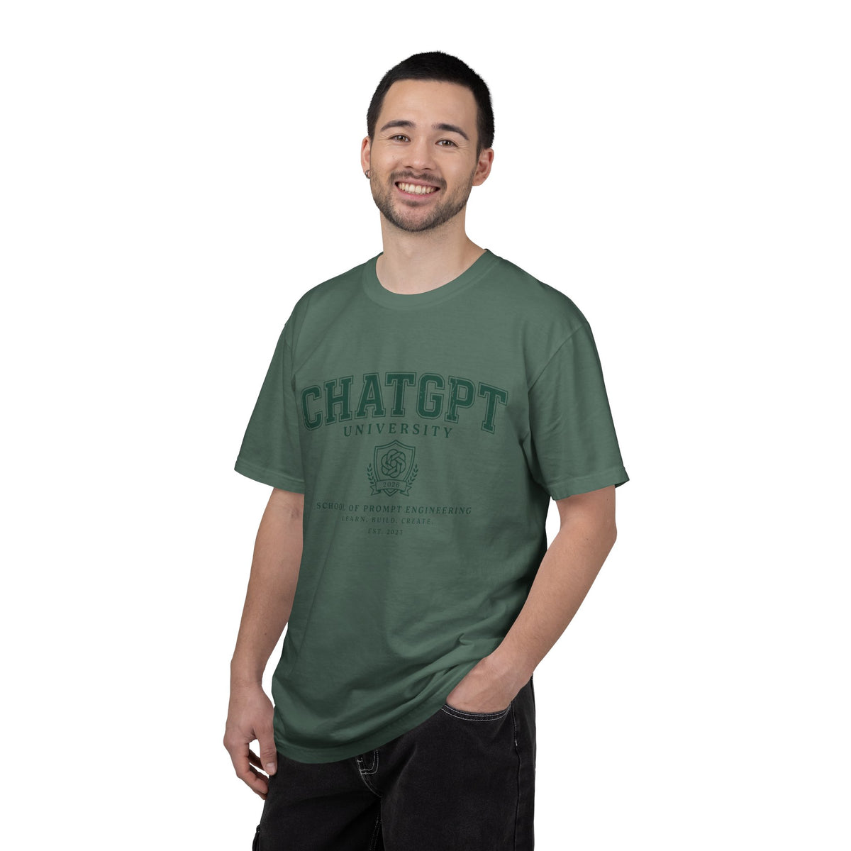 ChatGPT University T-Shirt, Prompt Engineering Graphic Tee, AI Student Gift, Funny Tech Shirt, Coder Graduation Campus Outfit 2026