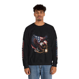 Patriotic Eagle Freedom Sweatshirt, American Flag Crewneck, Broken Chain Military Style Pullover, Fourth of July Gift for Him or Her