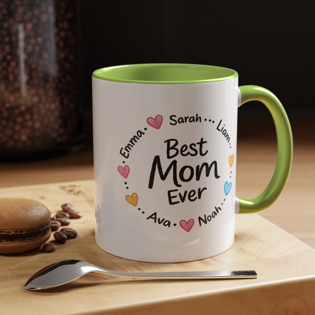 Personalized Best Mom Ever Mug, Custom Kids Names Coffee Mug, Mother's Day Gift for Mom, Grandma Gift, Family Keepsake Cup