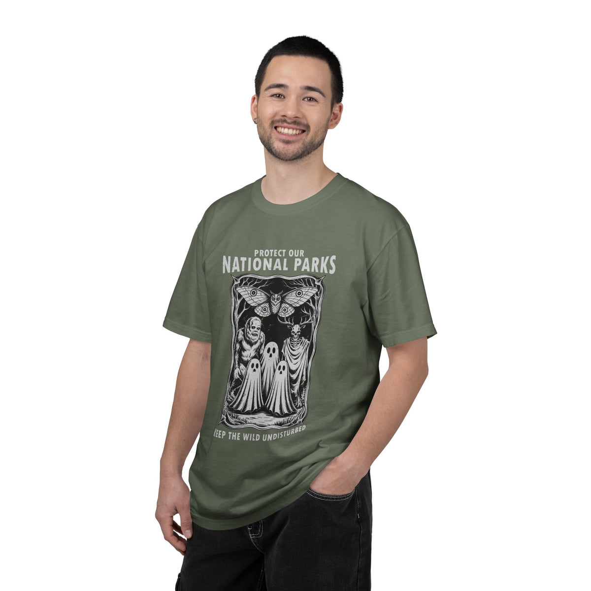 National Parks Gothic Comfort Colors Shirt, Protect Our National Parks Graphic Tee, Cryptid Nature Lover Shirt, Spooky Outdoor Apparel