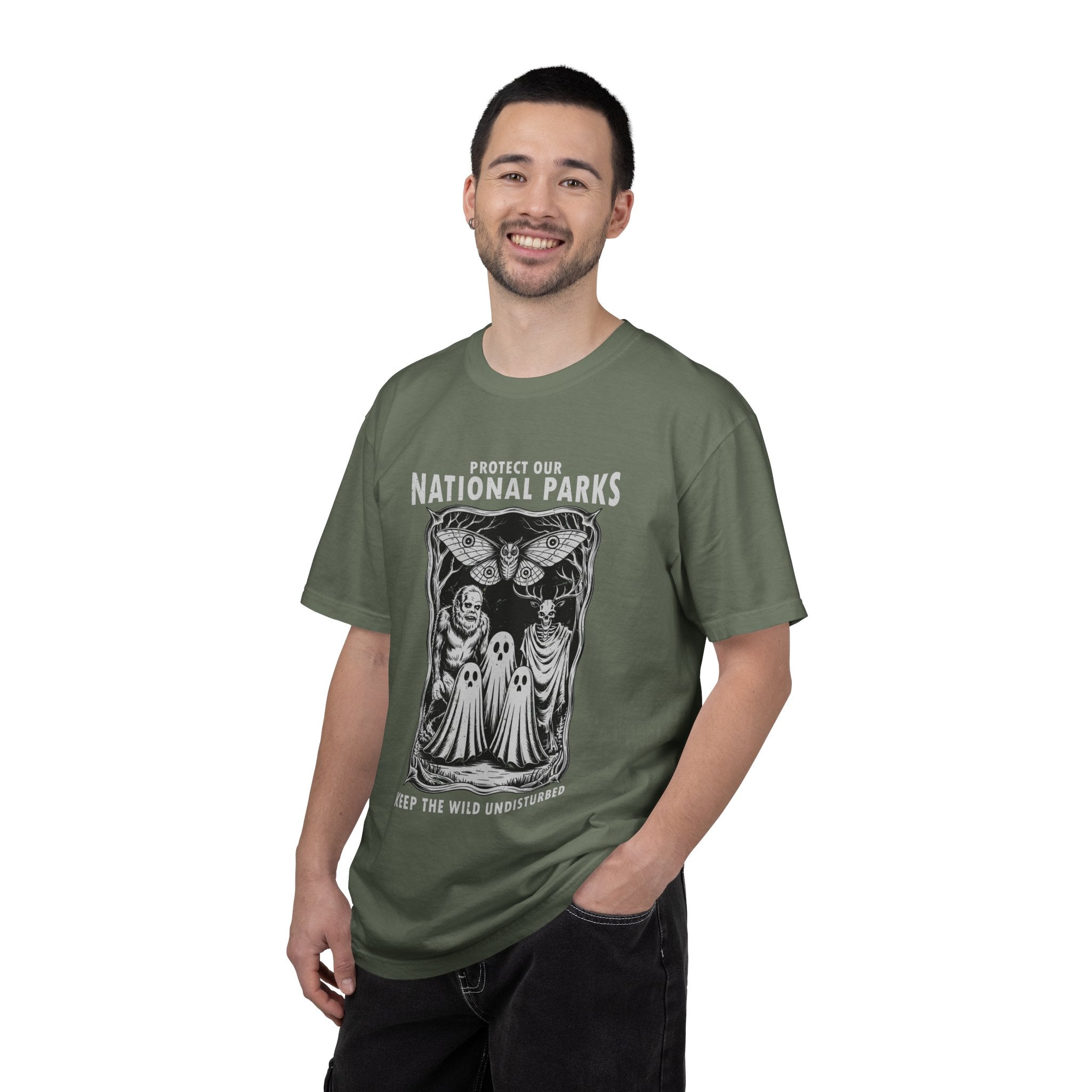 National Parks Gothic Comfort Colors Shirt, Protect Our National Parks Graphic Tee, Cryptid Nature Lover Shirt, Spooky Outdoor Apparel