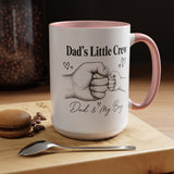 Personalized Dad and Son Coffee Mug, Dad's Little Crew Mug, Father Son Bond Gift, Father's Day Mug from Son, Custom Dad Gift