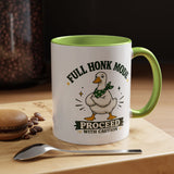 Funny Goose Coffee Mug, Full Honk Mode Duck Mug, Silly Bird Lover Gift, Goose Humor Cup for Coworkers, Animal Lover Coffee Mug