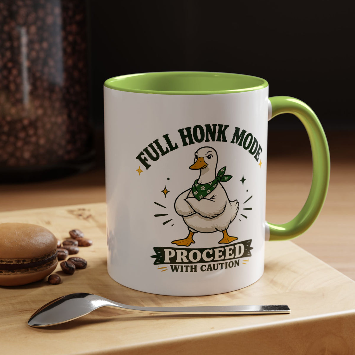 Funny Goose Coffee Mug, Full Honk Mode Duck Mug, Silly Bird Lover Gift, Goose Humor Cup for Coworkers, Animal Lover Coffee Mug