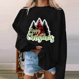 Black and red checkered Christmas tree print for ladies
