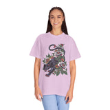 Traditional Panther Graphic Shirt, Floral Tattoo T-Shirt for Men and Women, Old School Big Cat Tee, Alternative Art Gift for Tattoo Fans
