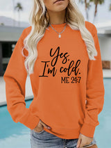 Slogan printed pullover sweatshirt sweatshirt