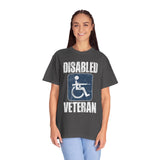 Disabled Veteran Shirt, Distressed Wheelchair and Rifle Graphic, Military Service Pride, Veterans Day Gift and Everyday Casual Wear