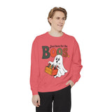 Funny Halloween Ghost Sweatshirt, Where My Boos At Party Pullover, Spooky Season Drinking Gift for Beer Lover, Adult Costume Party Outfit
