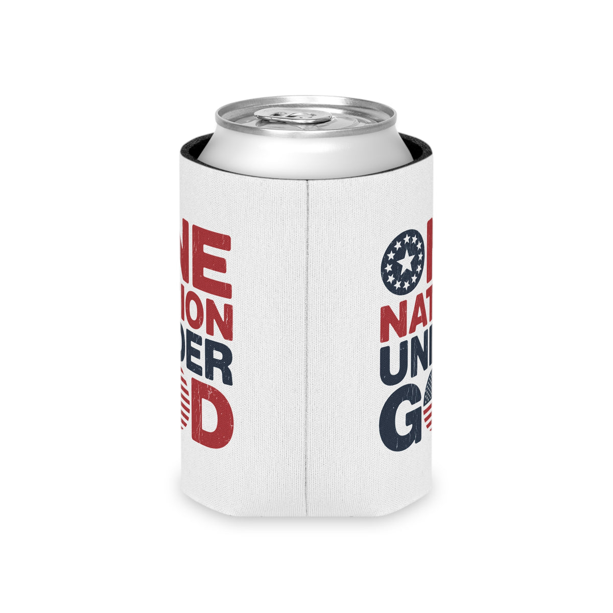 One Nation Under God Can Cooler, Patriotic Drink Holder, American Flag Beverage Sleeve, USA Pride Gift, Faith Inspired Gift, Summer Party