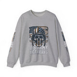 US Army Veterans Sweatshirt, Military Skull Crewneck, American Flag Veteran Pullover, Army Veteran Gift, Memorial Day or Veterans Day
