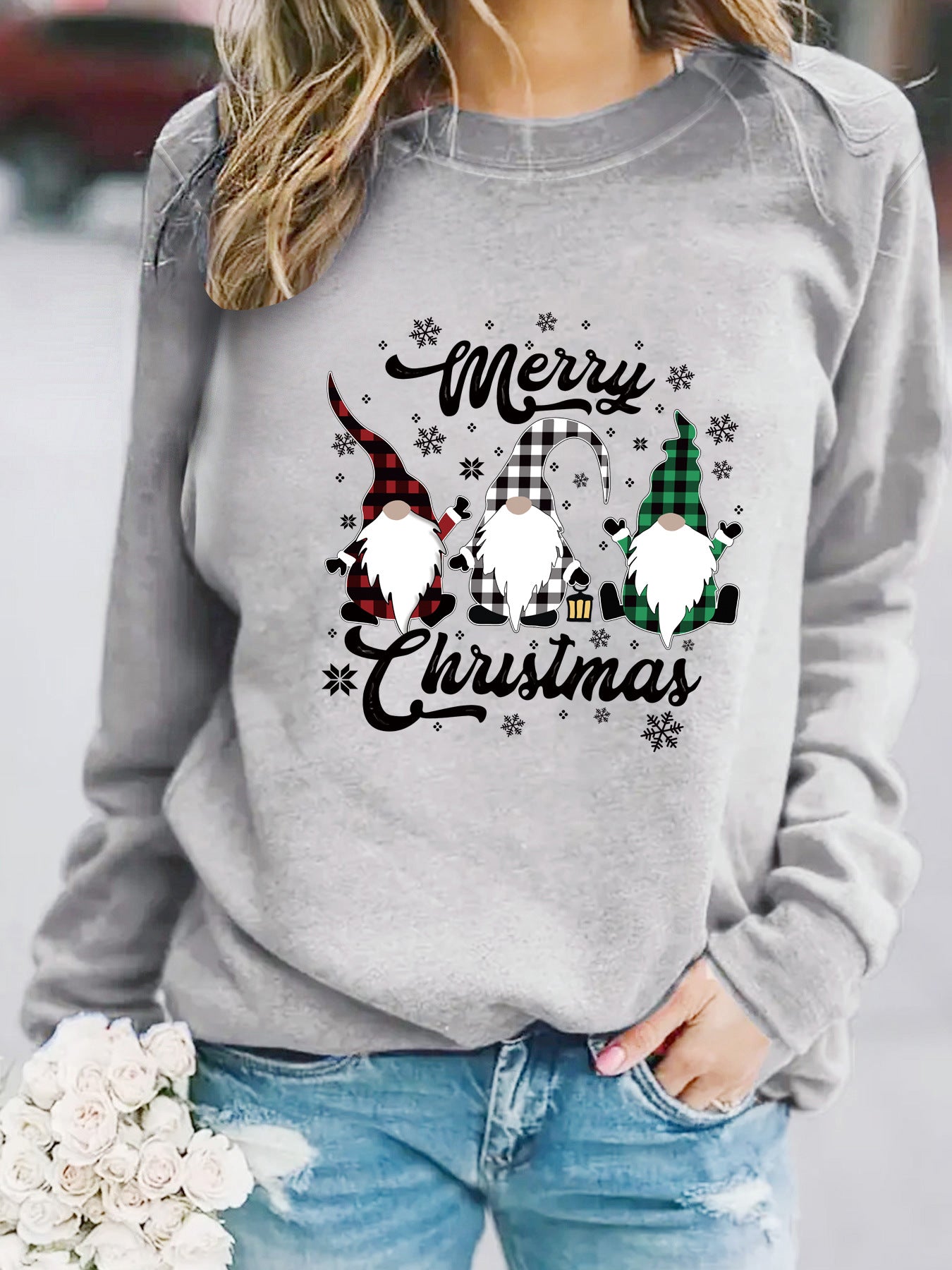 Printed pullover sweatshirt sweatshirt