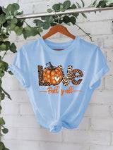 LOVE Pumpkin Halloween Short Sleeve