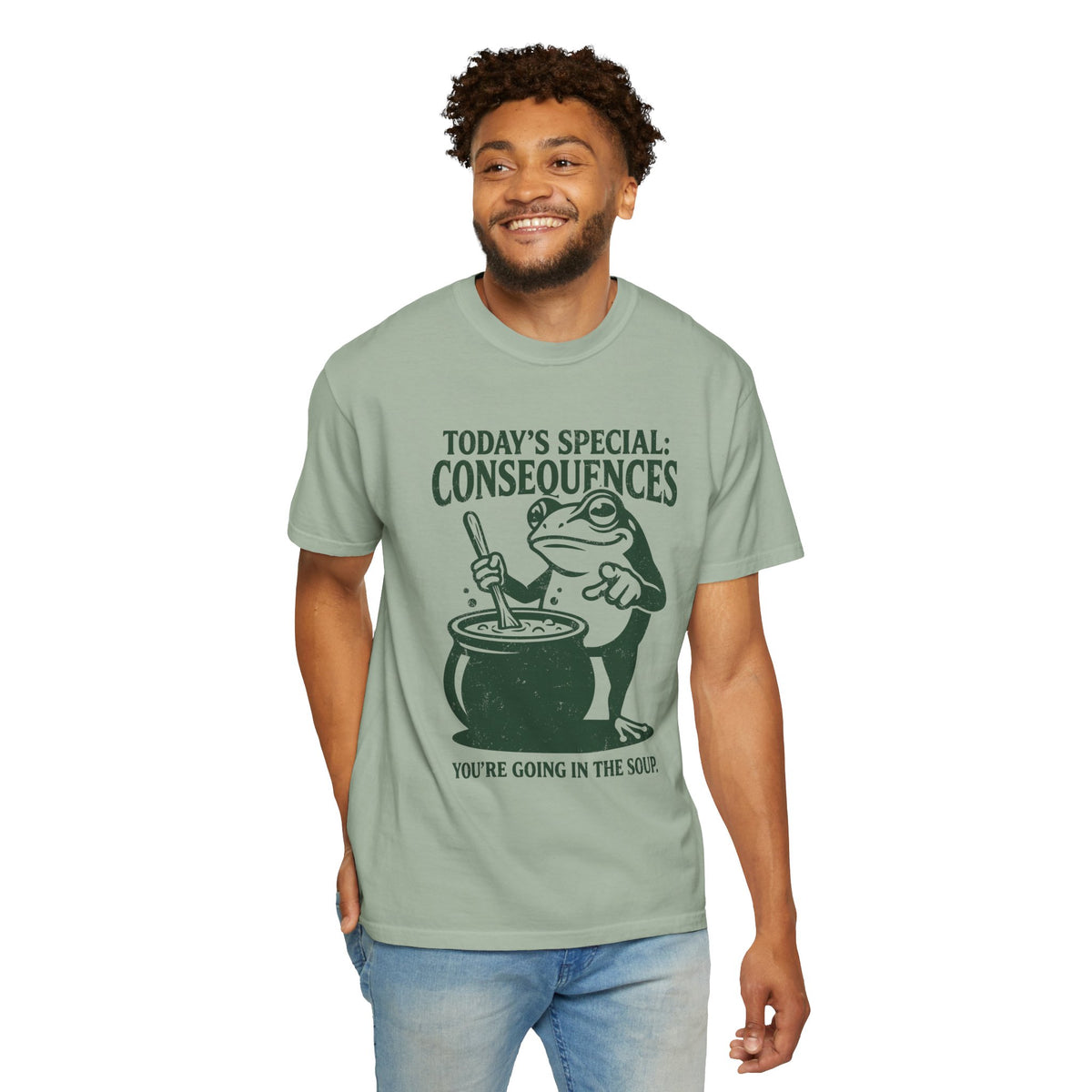 Funny Frog Consequences Shirt Comfort Colors Tee, Today's Special Consequences Teacher Shirt, Classroom Humor Gift, Retro Frog Graphic Tee