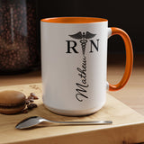 Personalized RN Coffee Mug, Registered Nurse Gift, Custom Nurse Name Mug, Nursing School Graduation Gift, RN Appreciation Cup