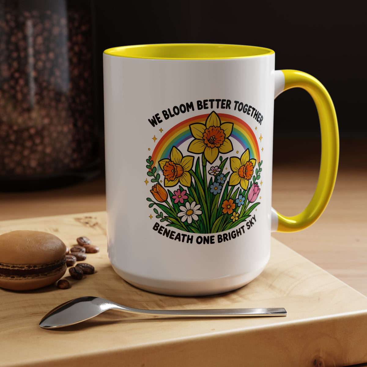 We Bloom Better Together Mug, Teacher Appreciation Gift, Inspirational Flower Coffee Mug, Classroom Teacher Gift, Thank You Teacher Cup