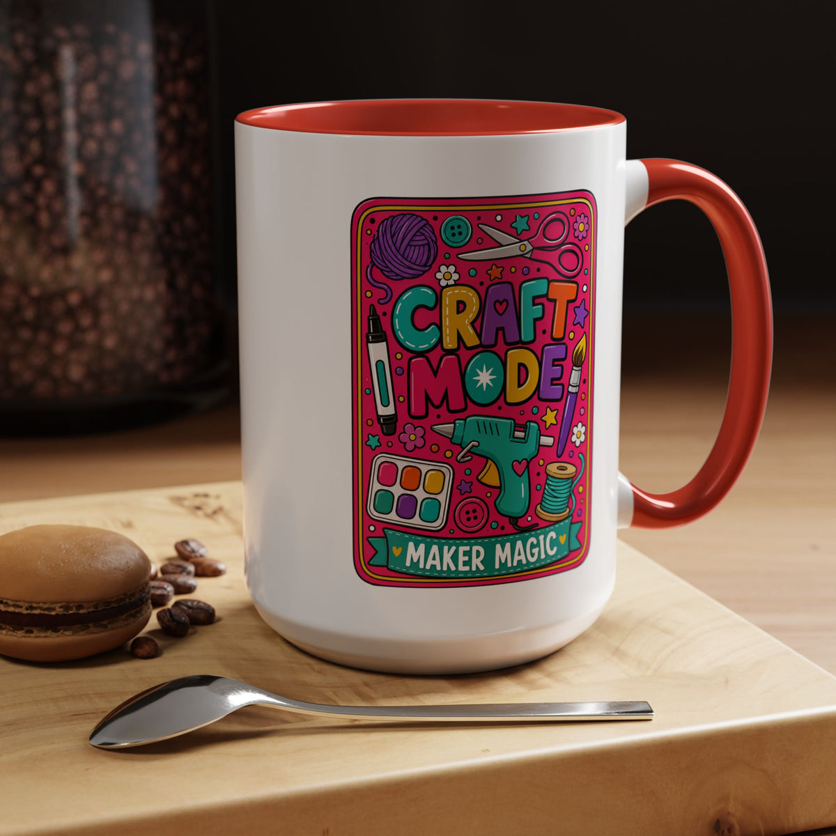 Craft Lover Coffee Mug, Craft Mode Maker Magic Mug, Gift for Crafters and DIY Enthusiasts, Creative Hobby Coffee Cup for Makers