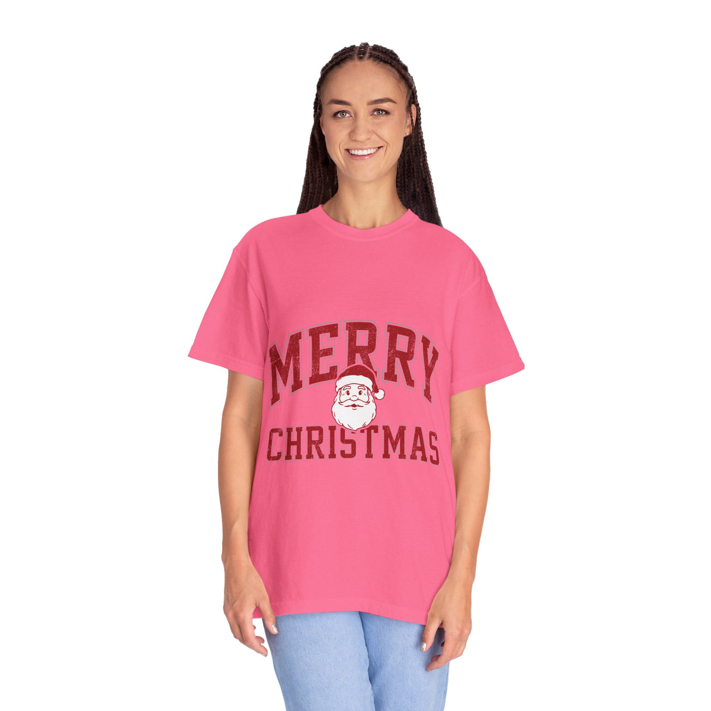 Merry Christmas Santa Shirt, Vintage Holiday T-Shirt, Festive Christmas Party Tee, Retro Santa Claus Gift for Family Photos, Men or Women