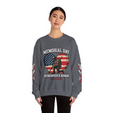 Memorial Day Sweatshirt, Patriotic Military Pullover, Remember and Honor American Flag Crewneck, Veteran Gift, Memorial Day Shirt