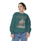 Christian Raccoon Comfort Colors Sweatshirt, Off to Praise the Lord Crewneck, Cute Faith Based Graphic Sweatshirt for Women