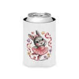 Ballet Bunny Can Cooler, Cute Pink Rabbit Drink Sleeve, Gift for Ballerinas, Dance Students, Bunny Lovers and Ballet Besties