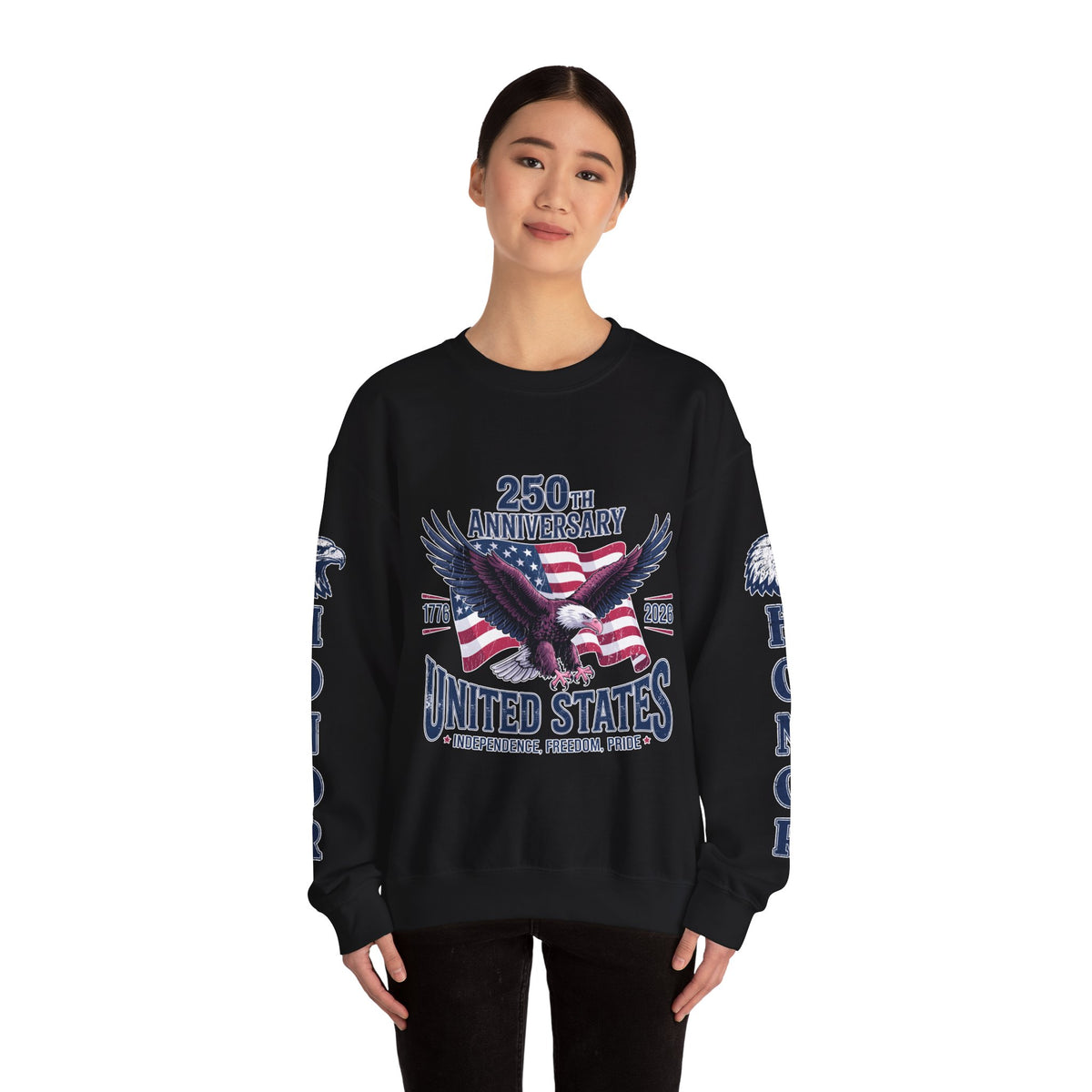 250th Anniversary Sweatshirt, United States Eagle Pullover, USA 1776 2026 Top, Independence Day Gift, Patriotic Americana Clothing