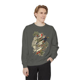 Winter Birds Graphic Sweatshirt, Vintage Woodland Pullover for Bird Lovers, Festive Nature Top, Cozy Christmas Gift for Birdwatchers
