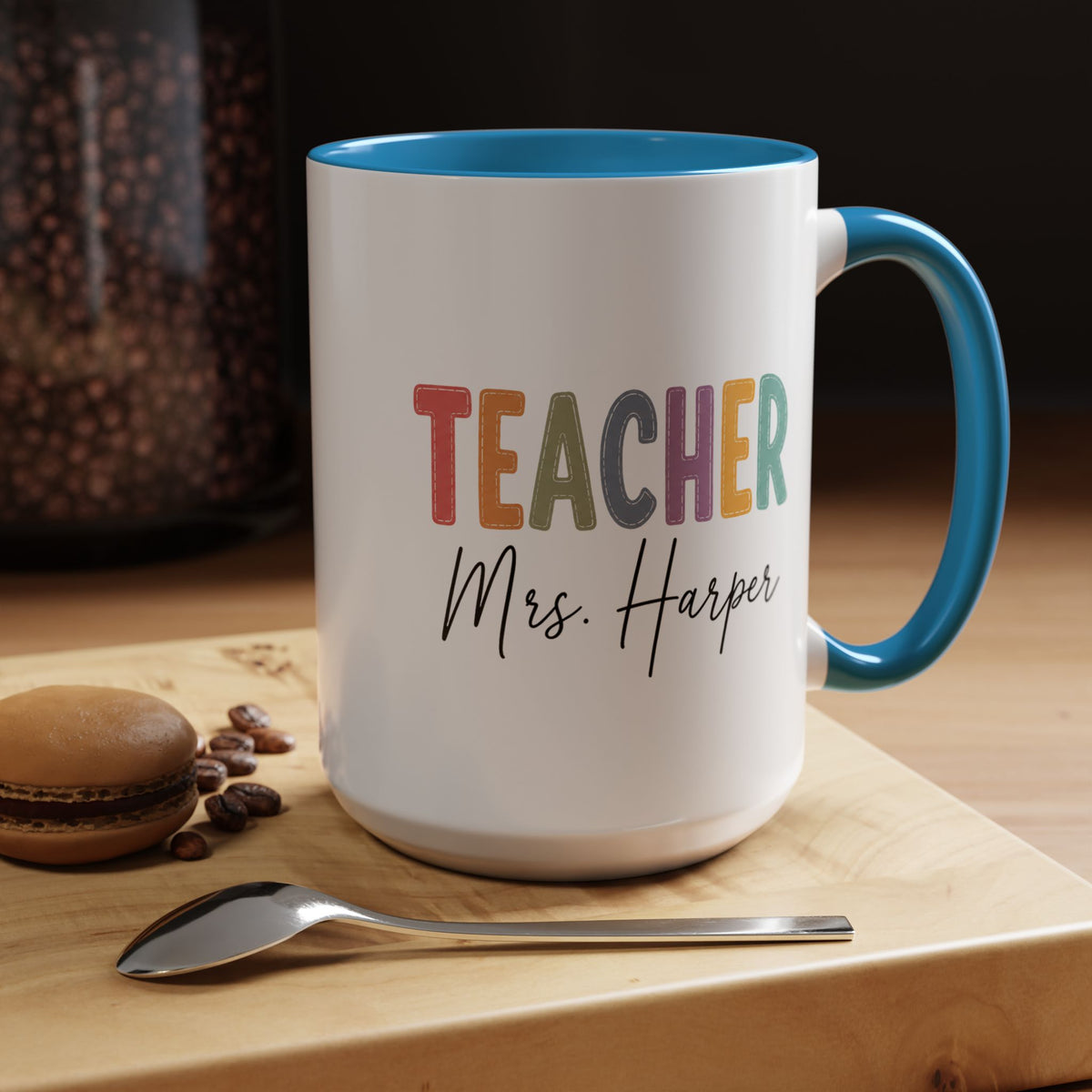 Personalized Teacher Name Mug, Custom Teacher Coffee Mug, Teacher Appreciation Gift, Back to School Gift, End of Year Teacher Cup