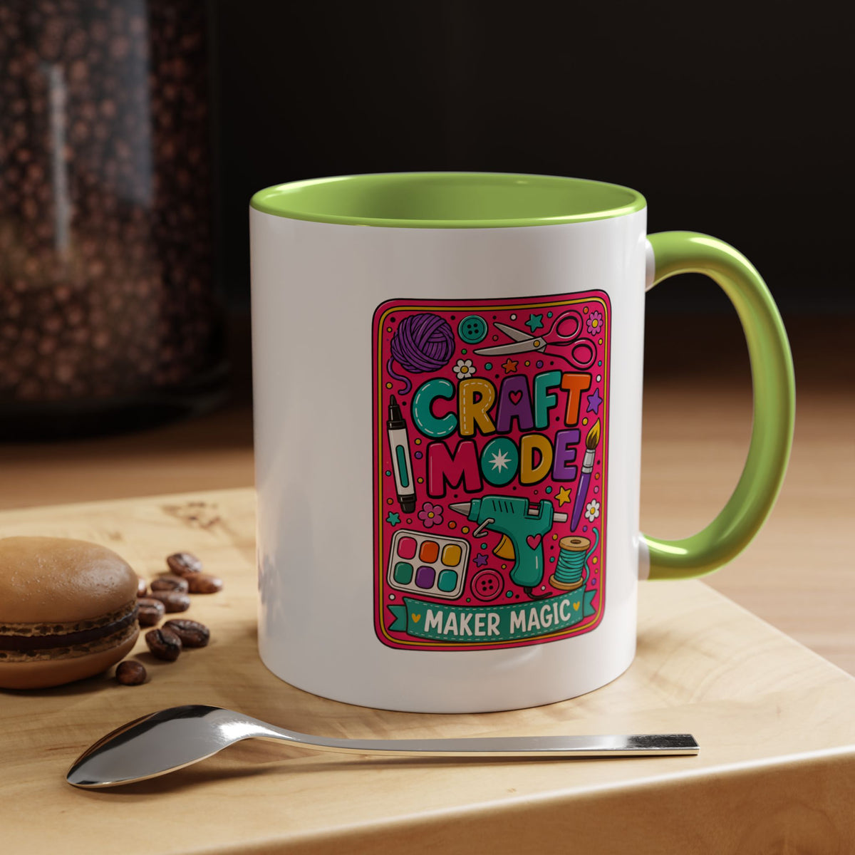 Craft Lover Coffee Mug, Craft Mode Maker Magic Mug, Gift for Crafters and DIY Enthusiasts, Creative Hobby Coffee Cup for Makers