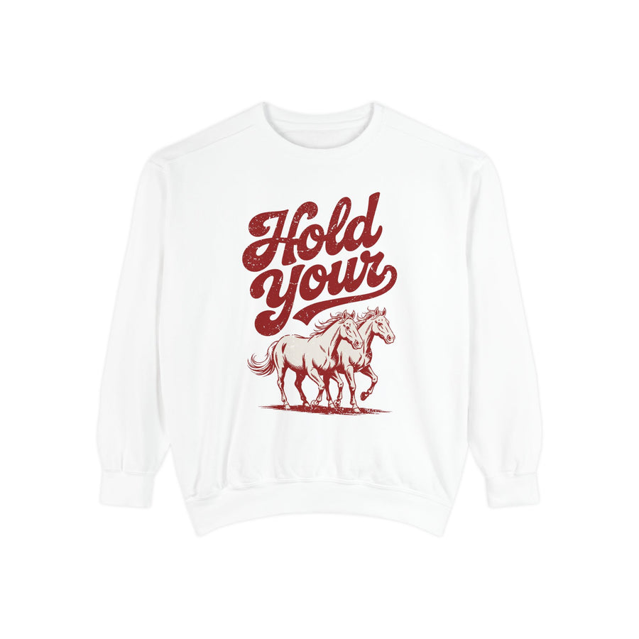 Golden Hour Horse Lover Comfort Colors Sweatshirt, Western Cowgirl Crewneck, Vintage Country Aesthetic Gift for Horse Girls