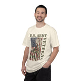 US Army Veteran Shirt, American Flag Camo T-Shirt, Military Dog Tag Tee, Patriotic Gift for Soldier, Retirement or Veterans Day Top