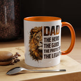 Dad Appreciation Coffee Mug, Dad The Hero The Guide The Protector Mug, Lion Dad Gift, Father's Day Coffee Cup, Gift for Dad