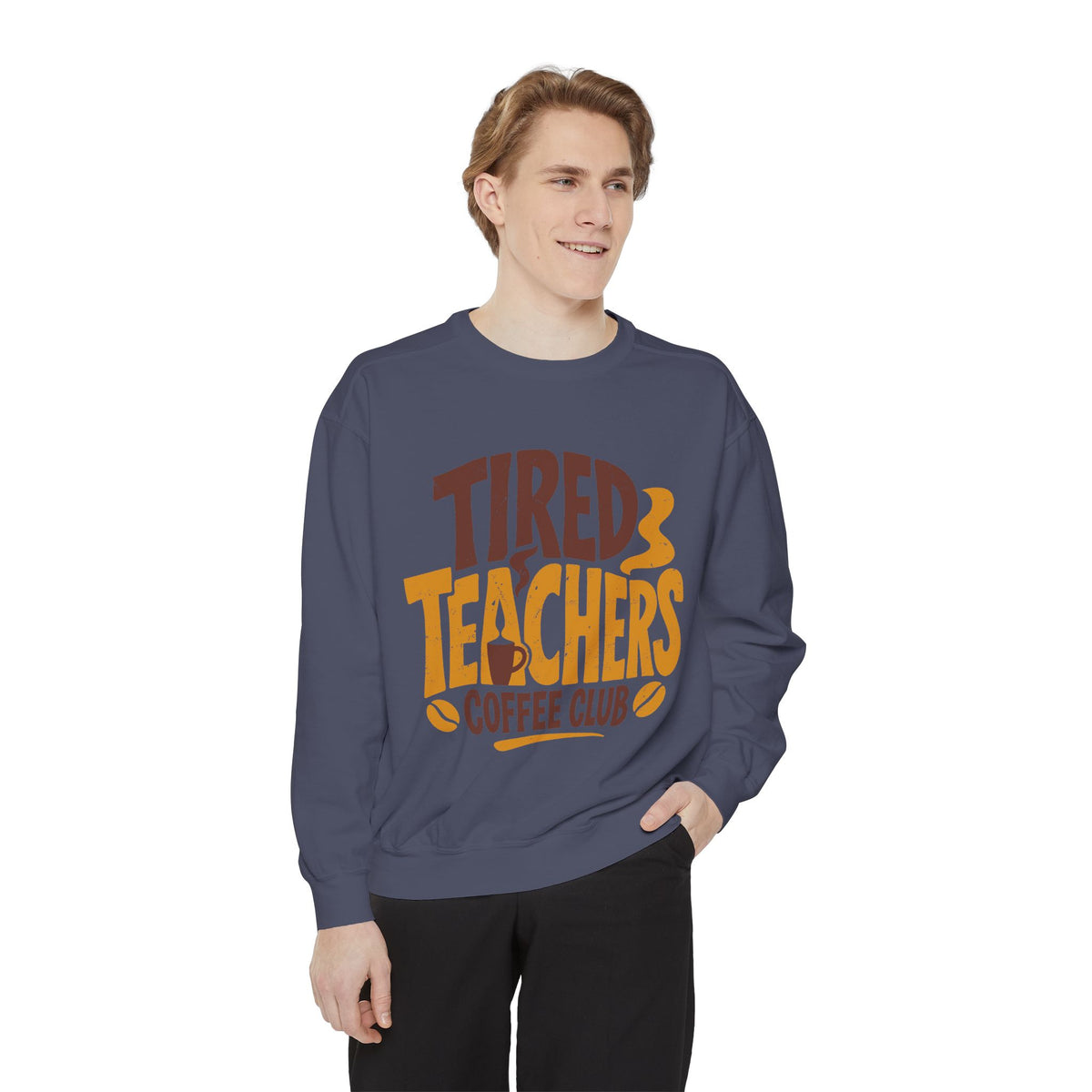 Funny Teacher Coffee Club Comfort Colors Sweatshirt, Tired Teachers Club Graphic Sweatshirt, Teacher Appreciation Gift for Coffee Lovers